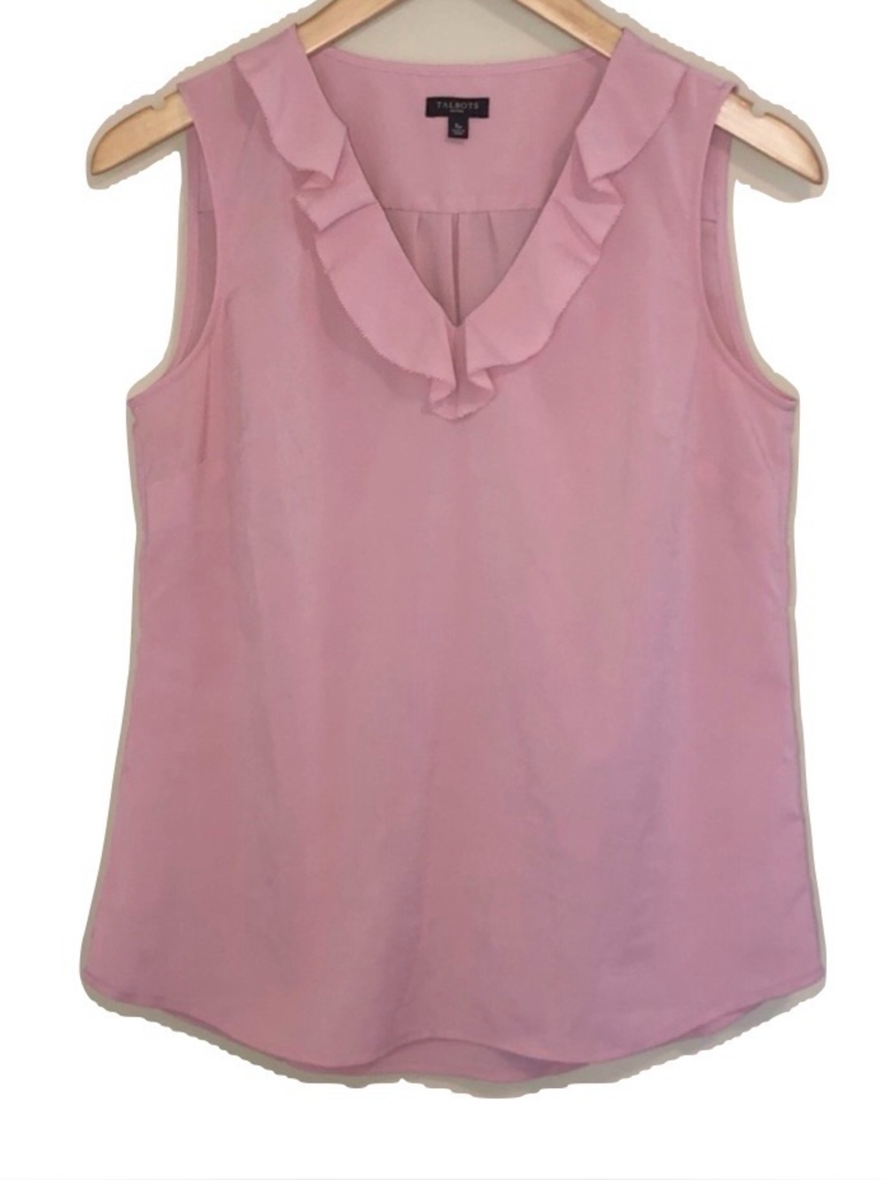 Talbots Pink Blouse 3 for 15 SALE CLEARANCE Dusty Rose Ruffle Small Petite